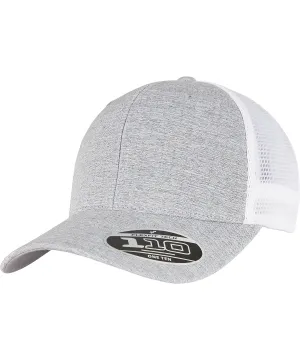 110 mesh 2-tone cap (110MT) | Melange Silver/White