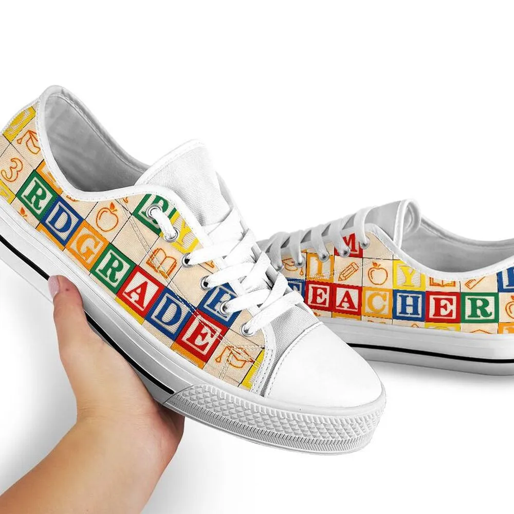 3Rd Grade Teacher Al Wooden Shoes Shoes, Teacher Shoes, Low Top Sneakers