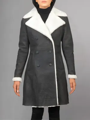 Amie Double Breasted Shearling Coat