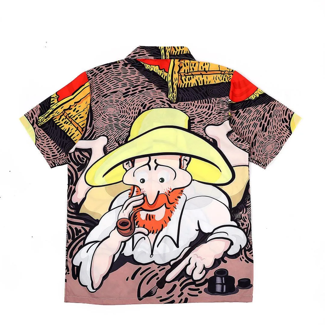 Animated Designed Classic Aloha Multi-Coloured Shirt