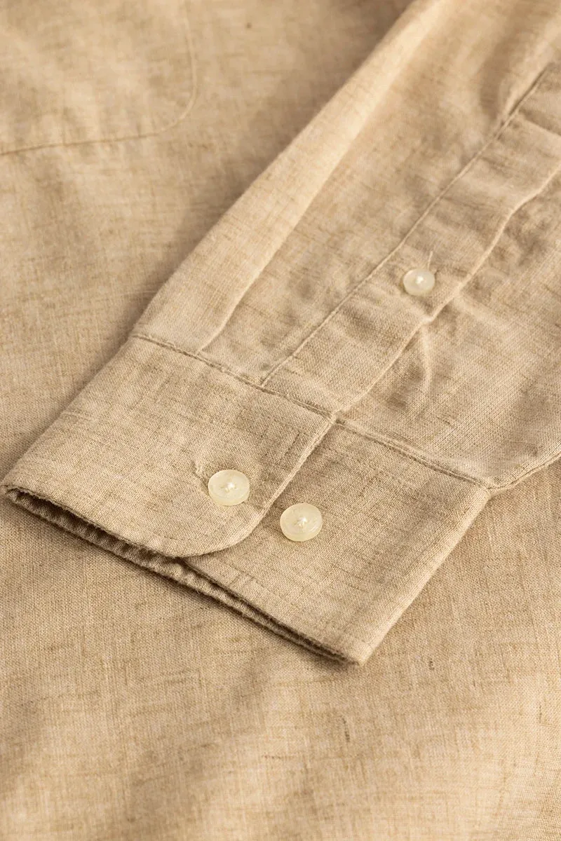 Beige Linen Blend Shirt