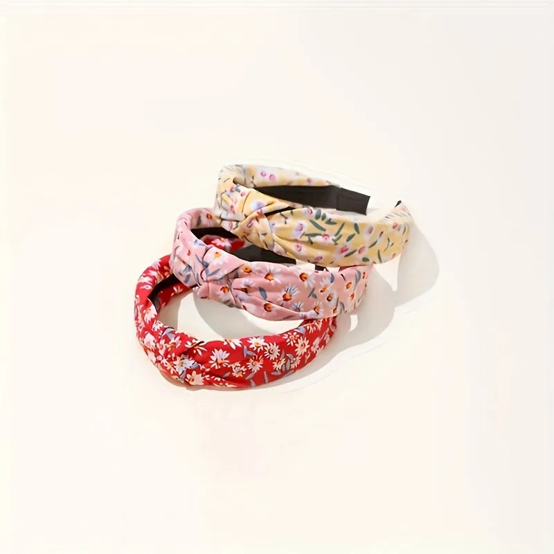 Boho Headwear Retro Floral Print Headbands for Women  Girls