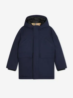 BOSS Boys Hooded Parka in Navy