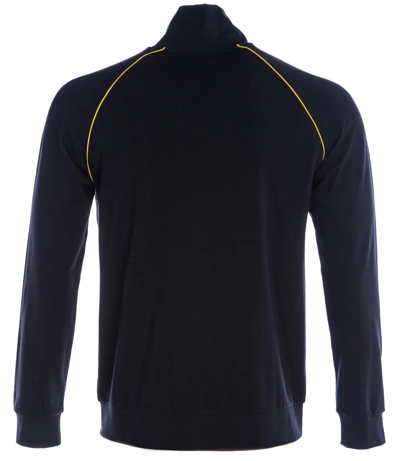 BOSS Mix & Match Jacket Z Sweat Top in Navy & Yellow