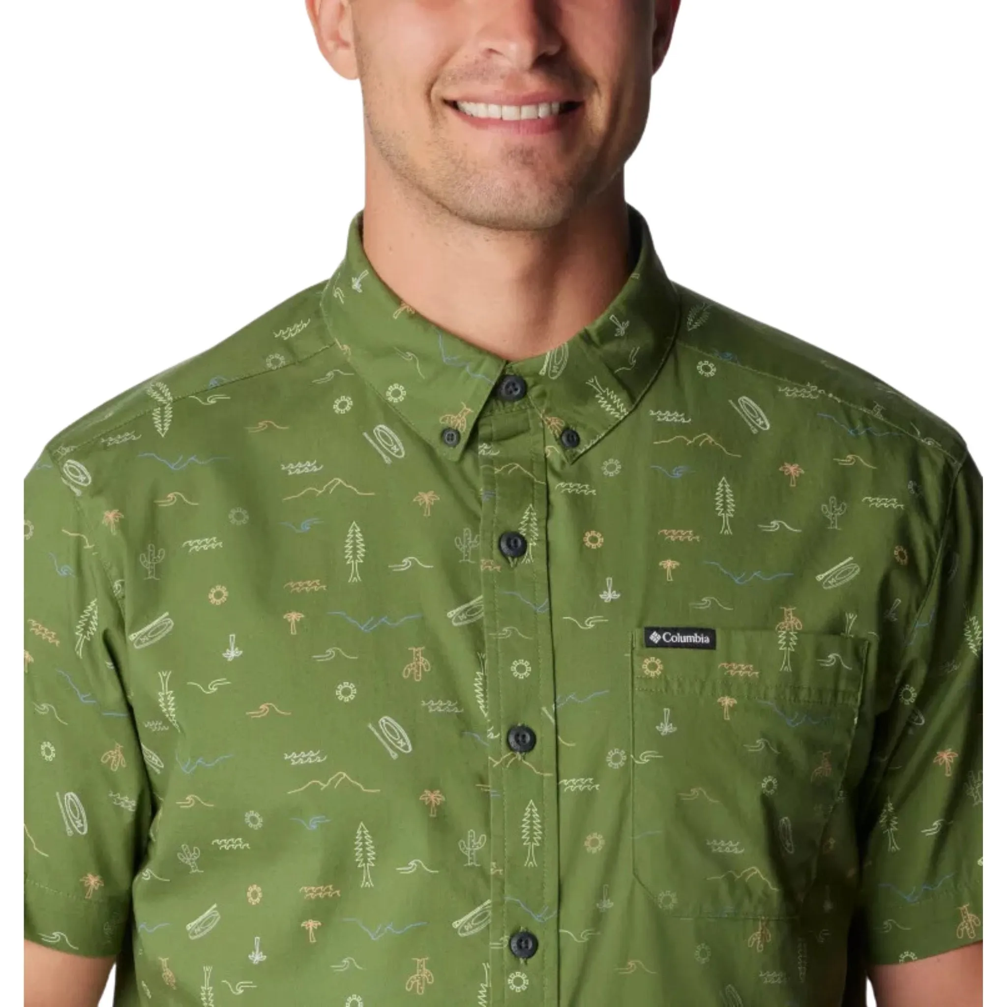 Columbia Men's Rapid Rivers Printed Short Sleeve - Canteen Explore - ONLINE STORE CREDIT/EXCHANGE ONLY