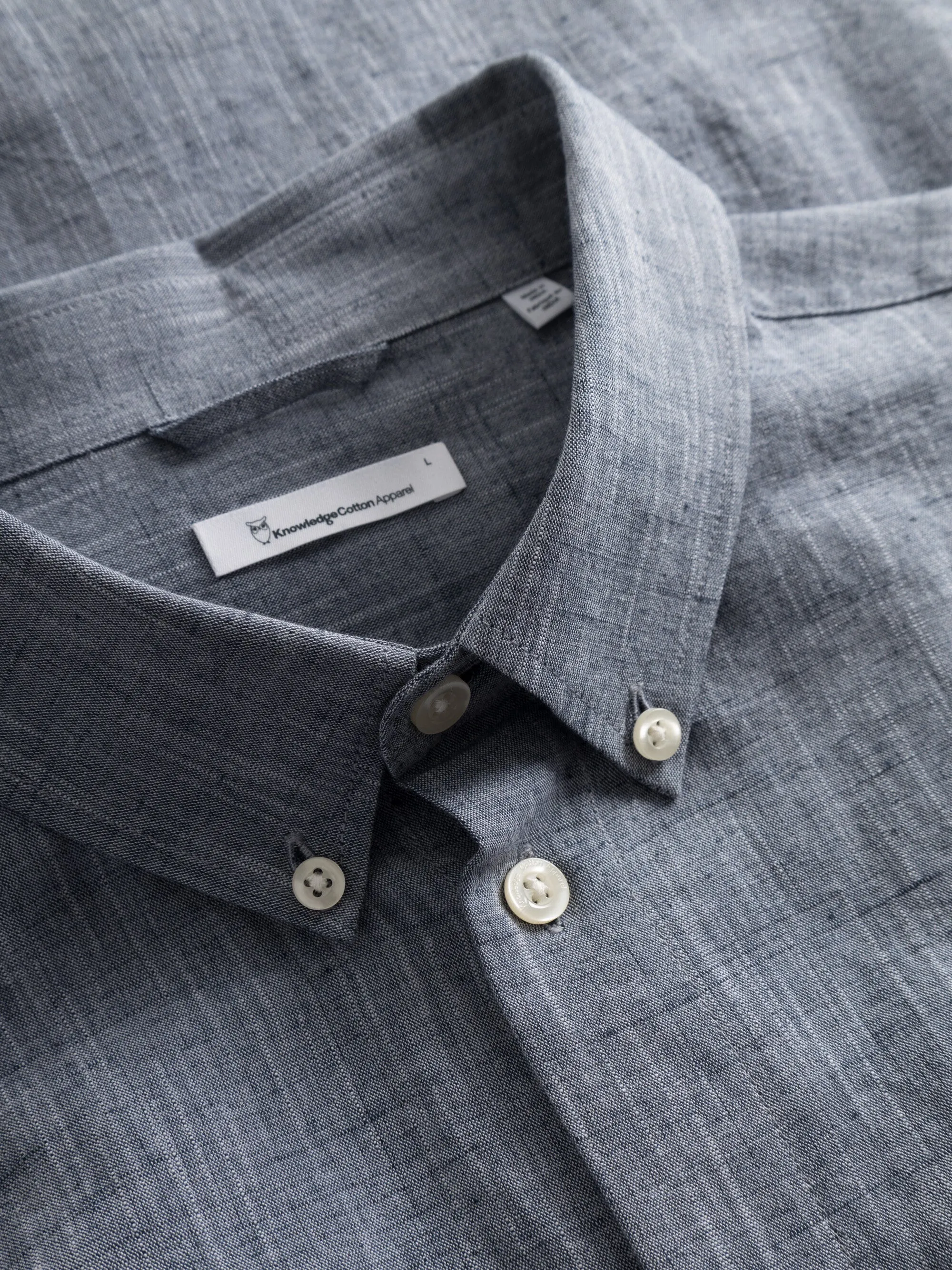 Custom fit linen shirt - Total Eclipse