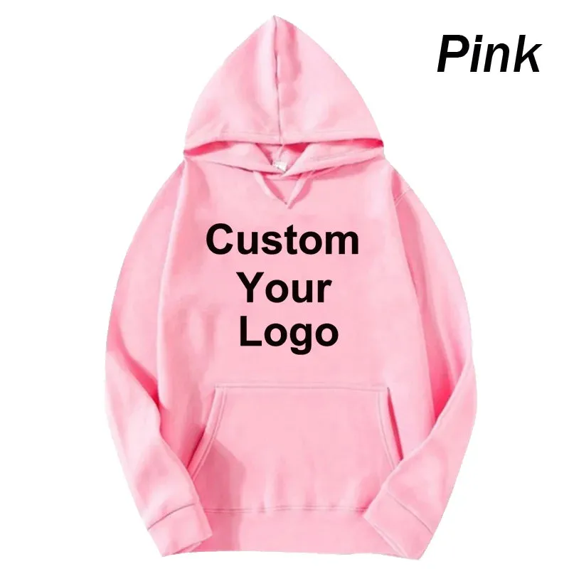 Custom Your Logo Hoodies Men/Women Customize Any Design Style Print Sweatshirt Hooded Autumn Spring Streetwear Hoody Hoodie