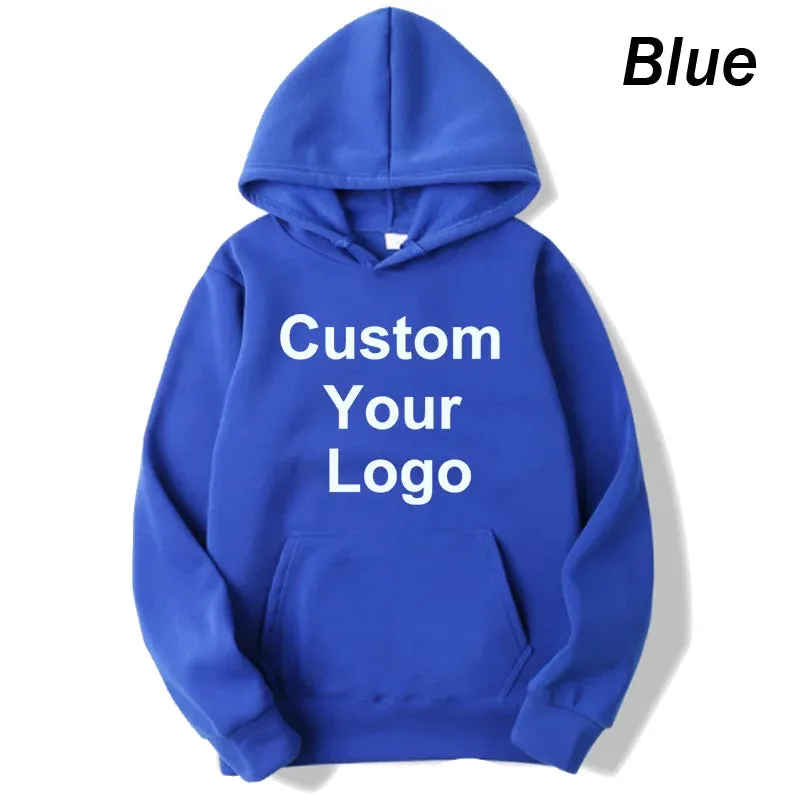 Custom Your Logo Hoodies Men/Women Customize Any Design Style Print Sweatshirt Hooded Autumn Spring Streetwear Hoody Hoodie