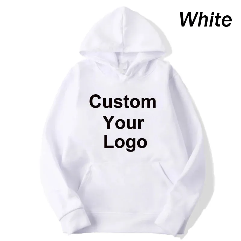 Custom Your Logo Hoodies Men/Women Customize Any Design Style Print Sweatshirt Hooded Autumn Spring Streetwear Hoody Hoodie