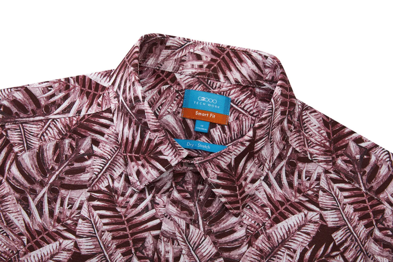 Dry Leaf All Over Print Shirt in Smart Fit