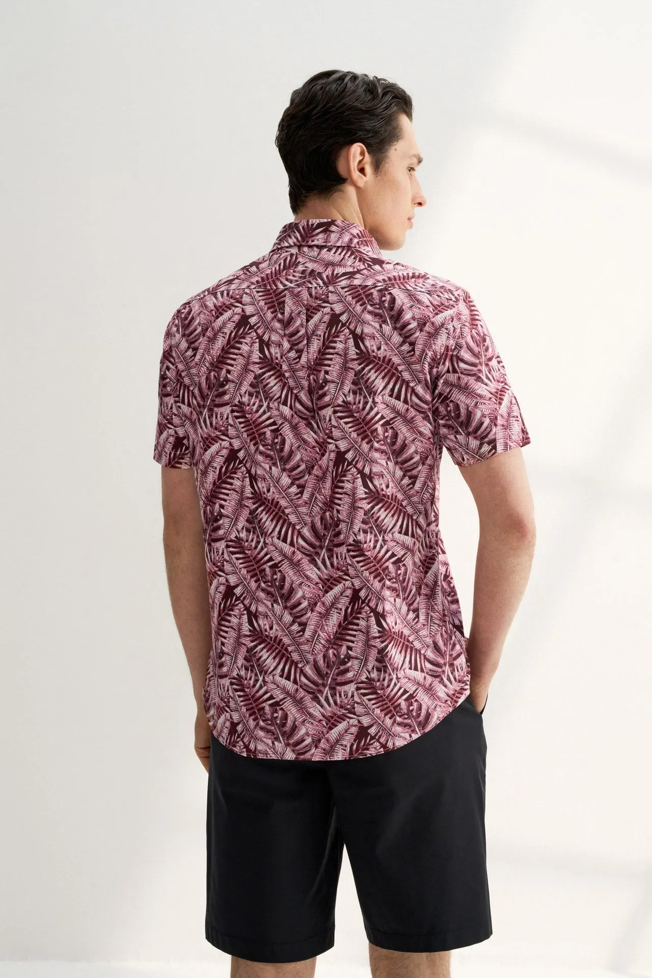 Dry Leaf All Over Print Shirt in Smart Fit