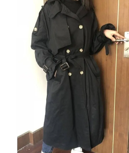 Fashion Fall Winter 2020 casual cotton trench coat with sashes oversize vintage long coats overcoats