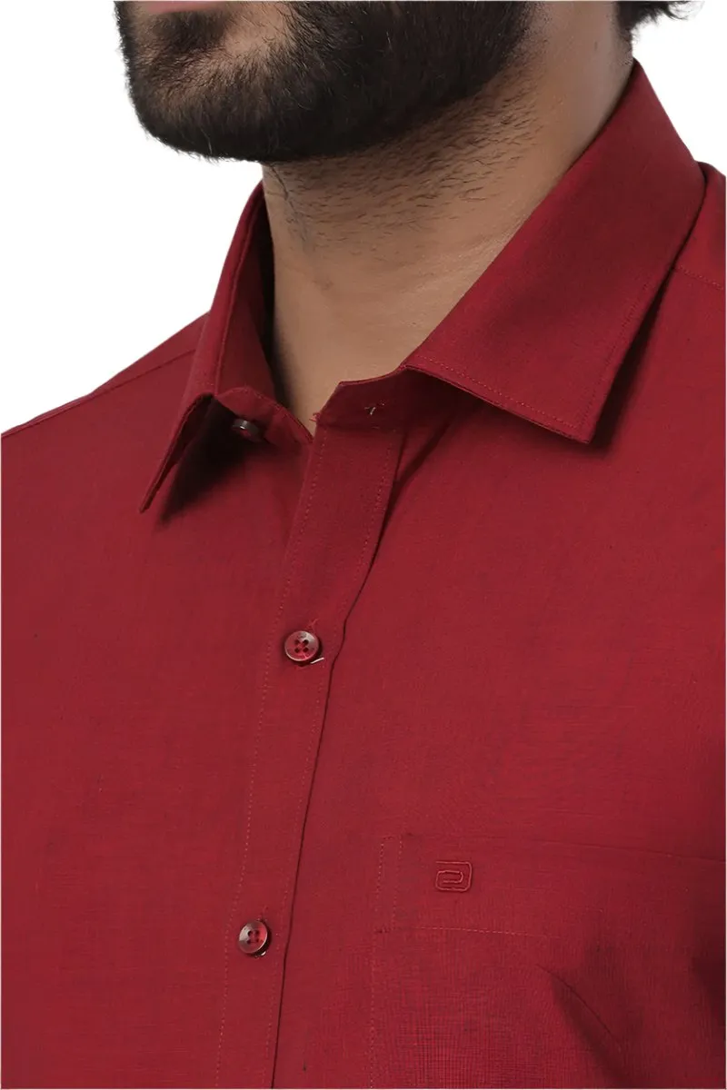 Fila - Maroon Formal Shirts For Men | Ariser