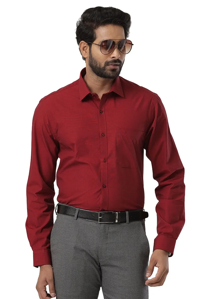 Fila - Maroon Formal Shirts For Men | Ariser