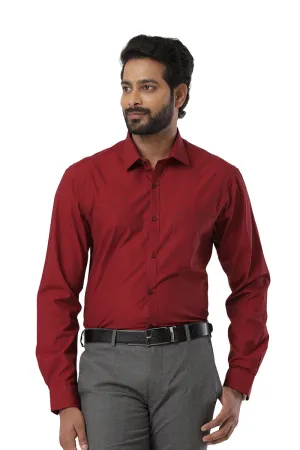 Fila - Maroon Formal Shirts For Men | Ariser