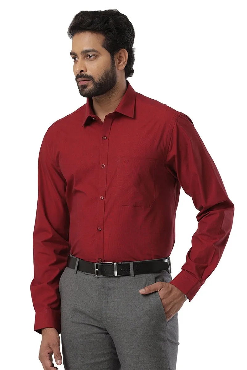 Fila - Maroon Formal Shirts For Men | Ariser