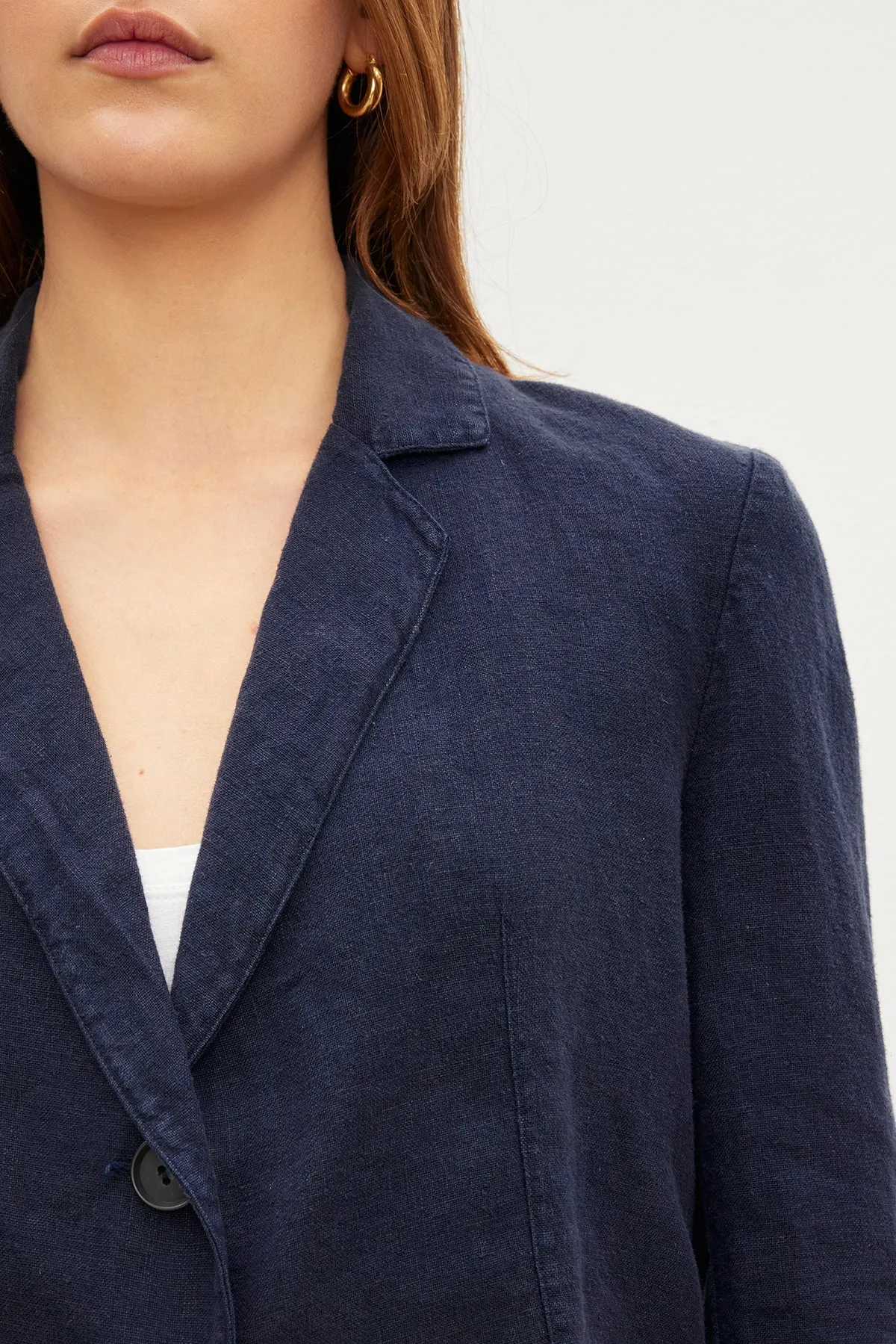 FINLEY HEAVY LINEN CROPPED BLAZER