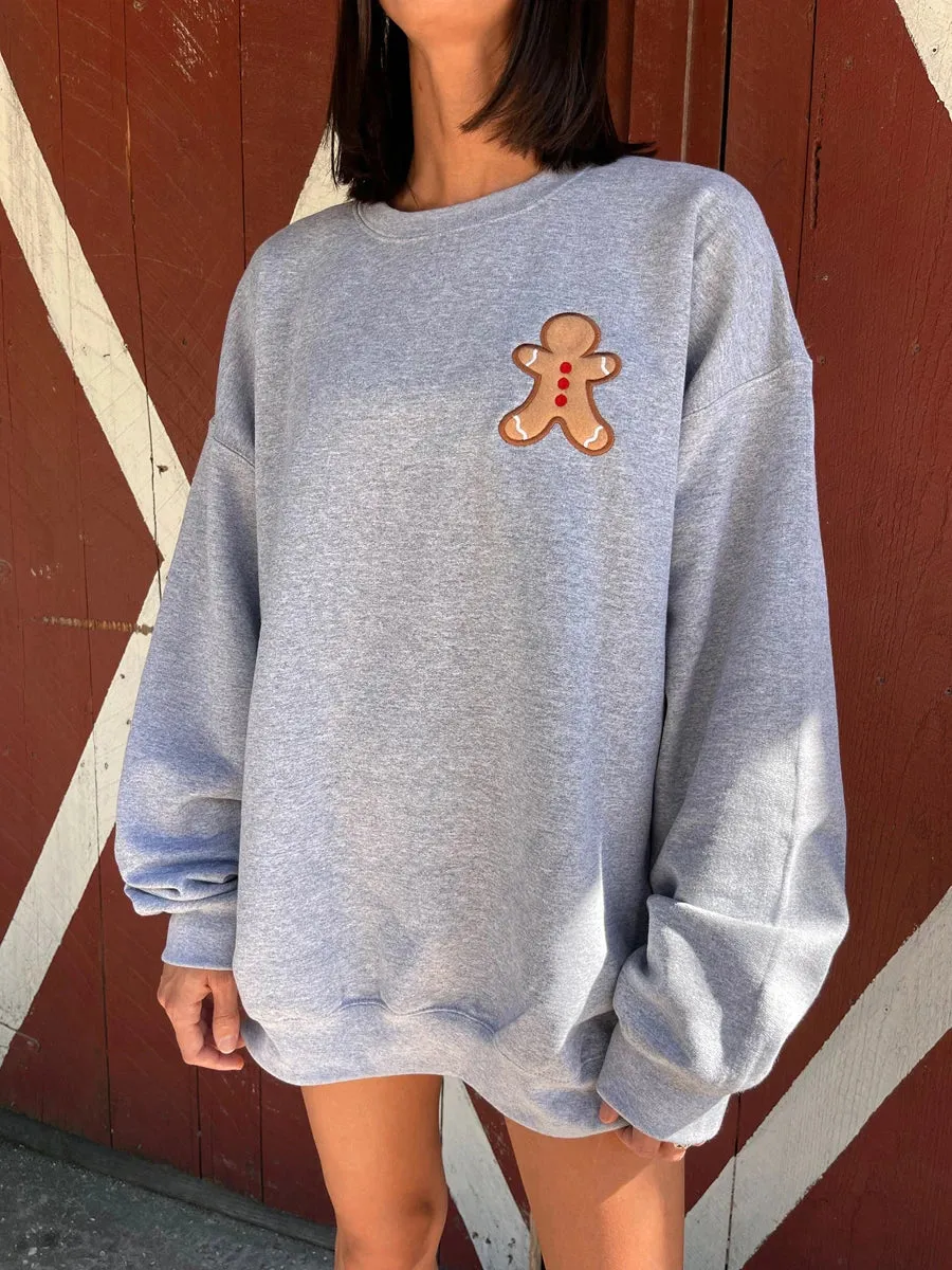 Gingerbread Crew Neck Christmas Hoodie