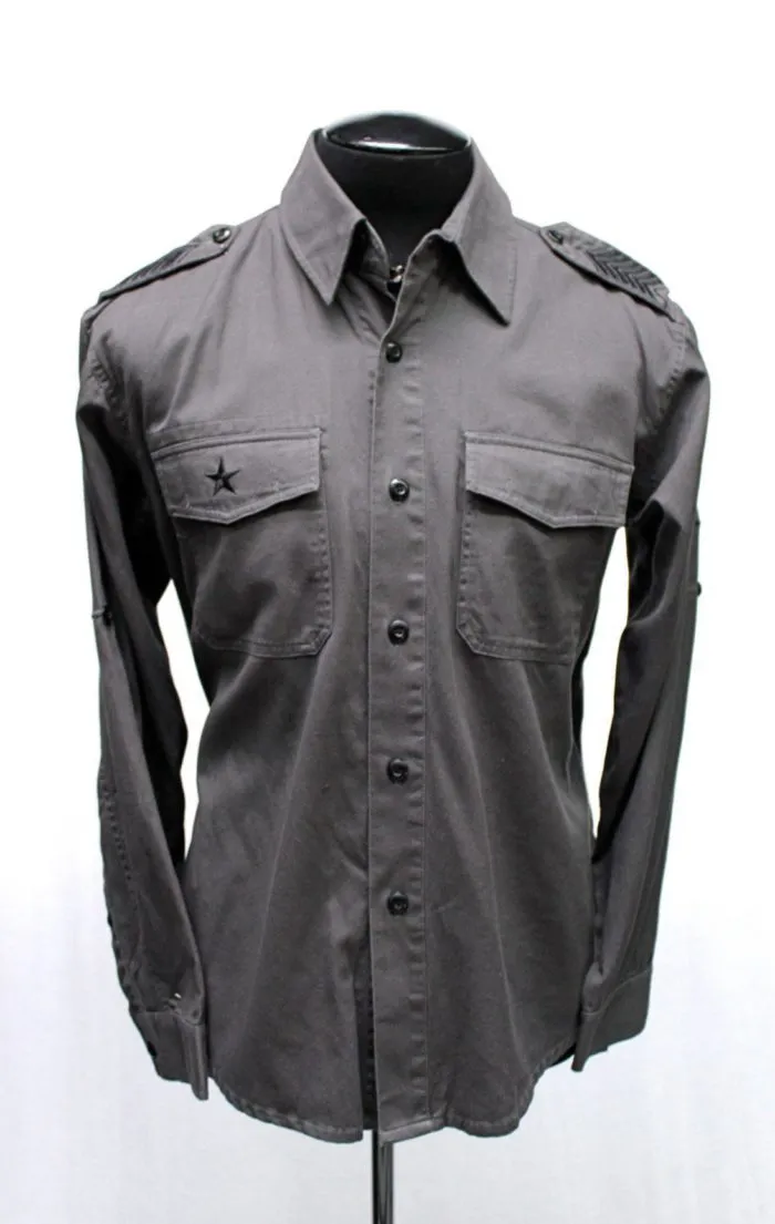 GUERRILLA ARMY SHIRT - GREY W/ BLACK