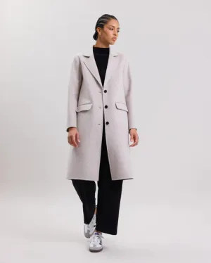 Hartford Woven Ville Coat in Natural