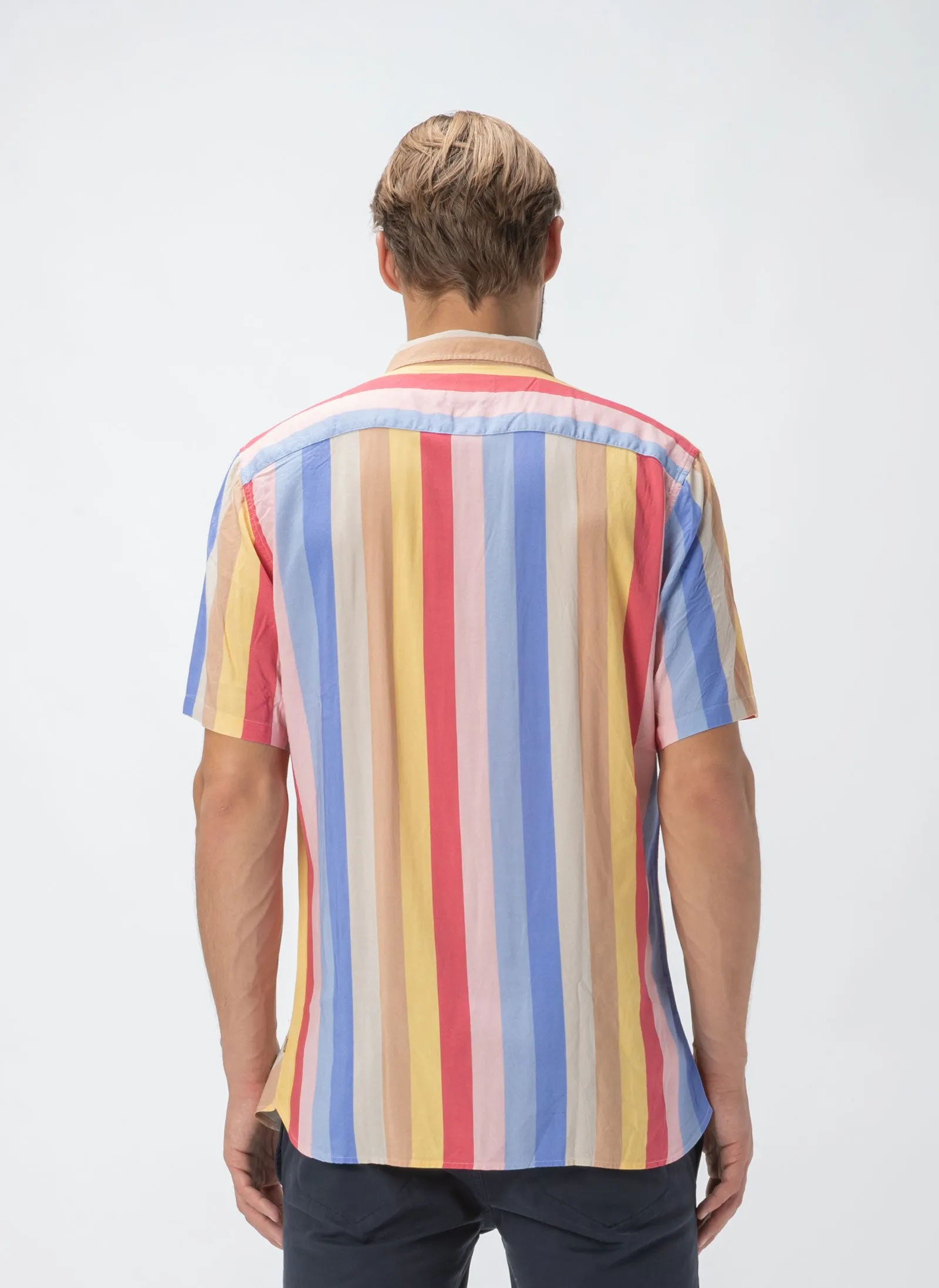 Holiday Short-Sleeve Shirt 70's Stripe - Sale