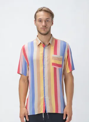 Holiday Short-Sleeve Shirt 70's Stripe - Sale