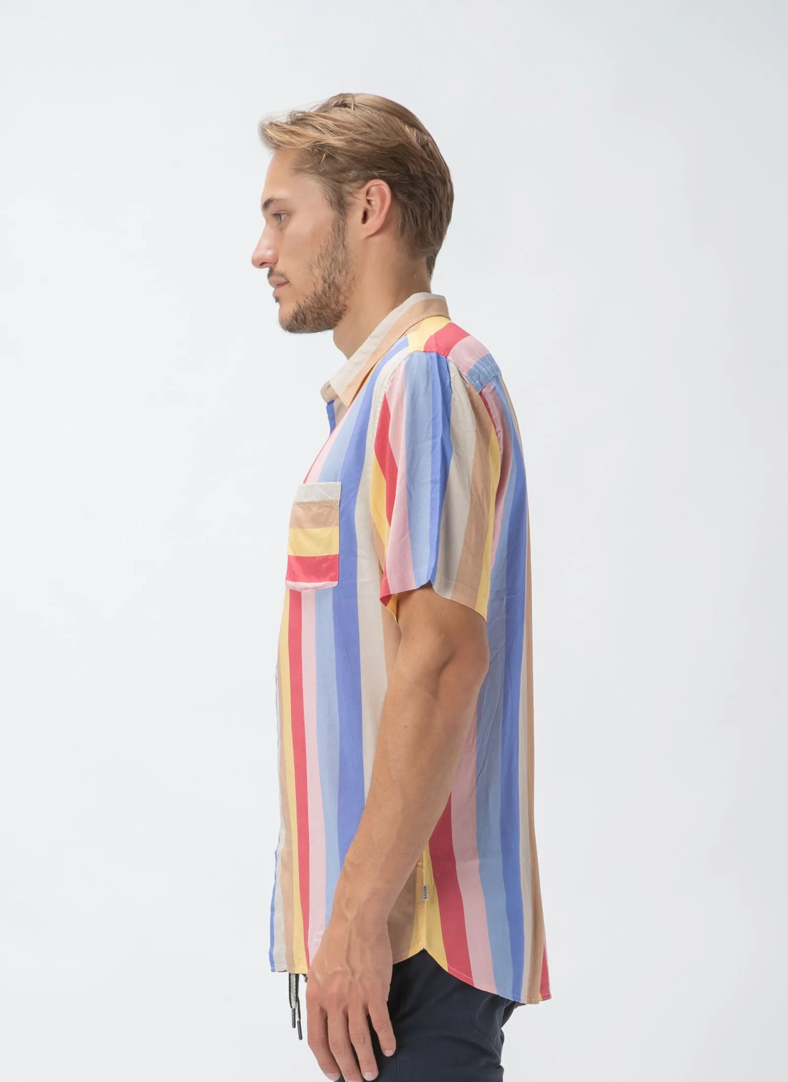 Holiday Short-Sleeve Shirt 70's Stripe - Sale