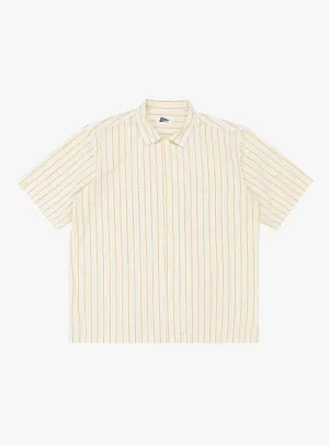 Johnny Stripe Short Sleeve Shirt Mustard