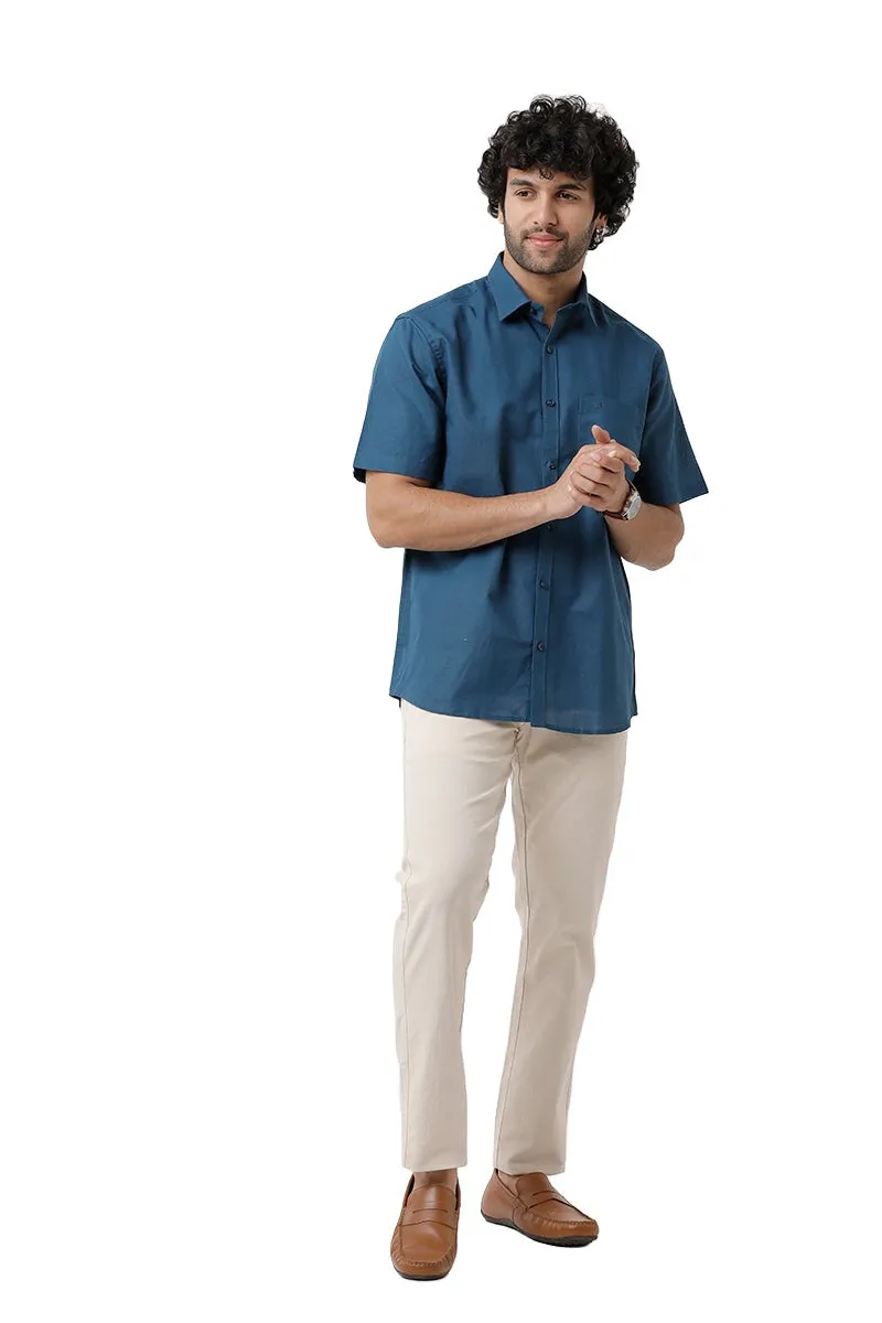 Jute Classic - Mild Blue Formal Shirt For Men | Ariser