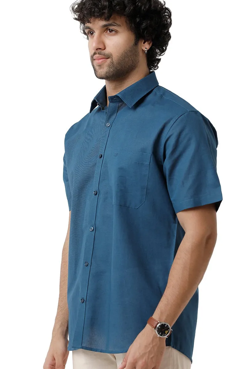 Jute Classic - Mild Blue Formal Shirt For Men | Ariser