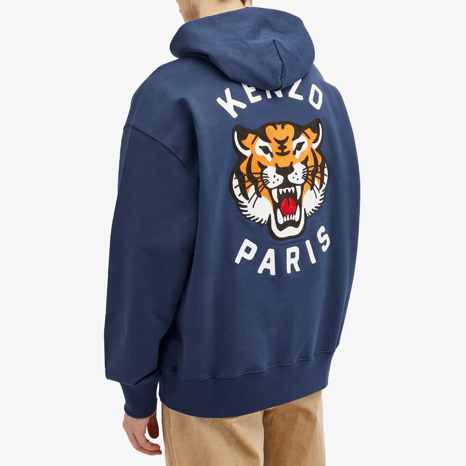 Kenzo Lucky Tiger Popover Hoodie, navy blue