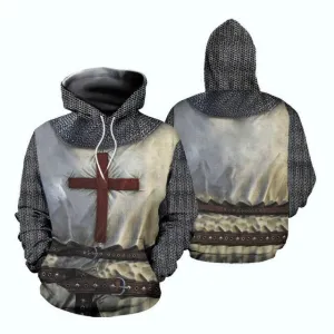 Knights Templar Commandery Hoodie - Medieval Design