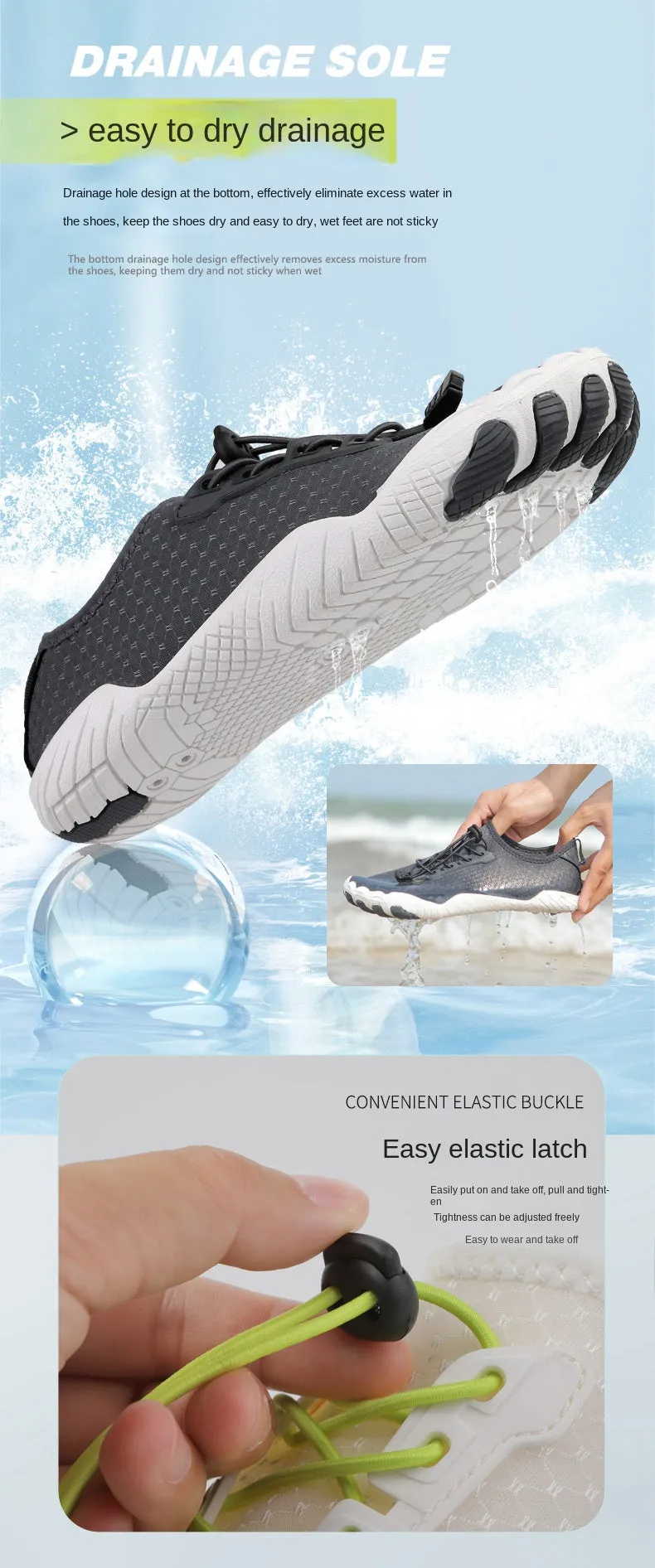 Lightweight Quick-Dry Swim Shoes for All Activities