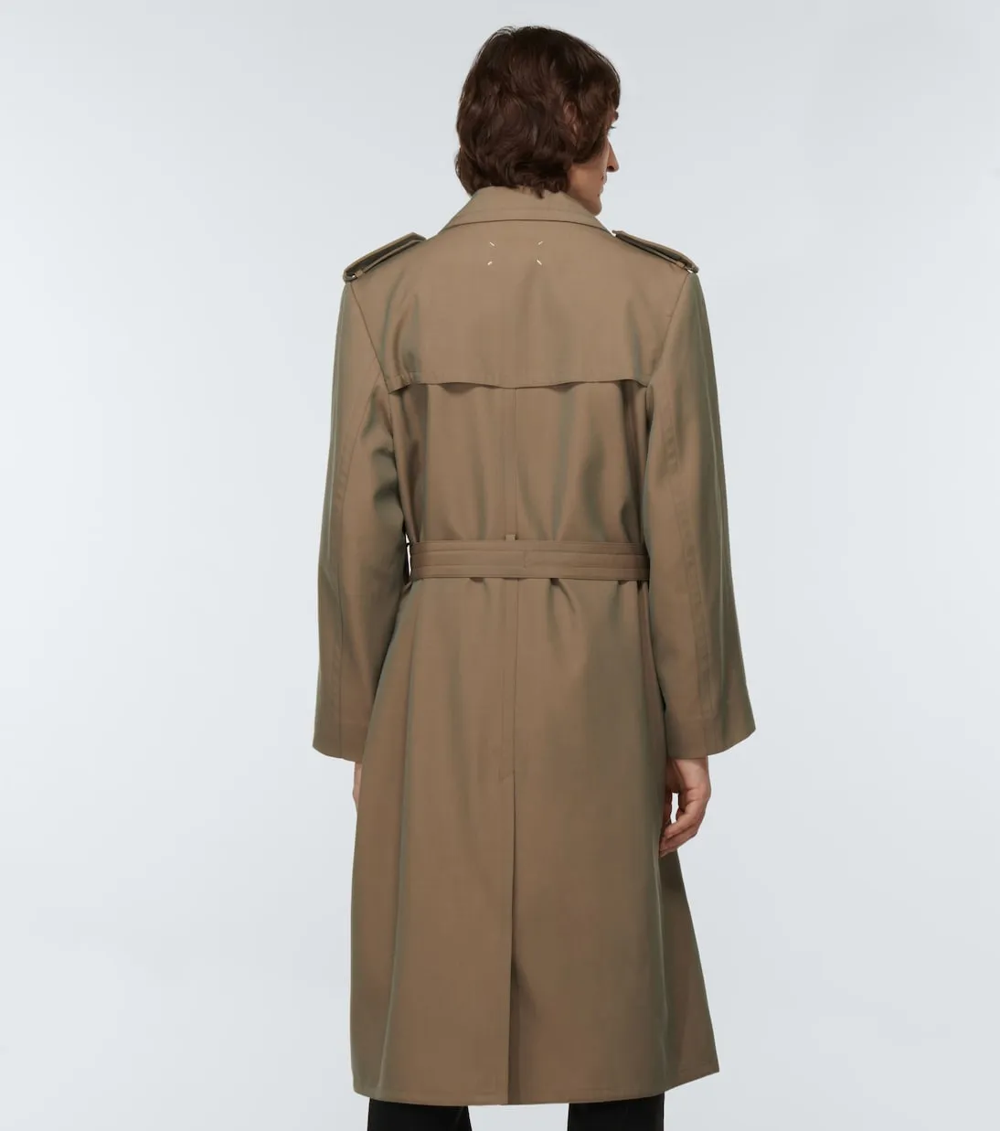 Maison Margiela double-breasted wool trench coat, brown