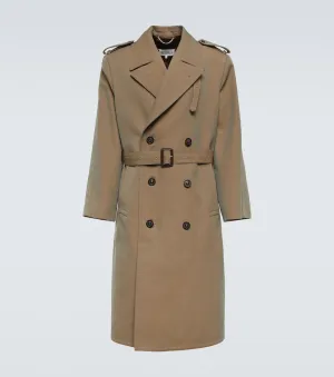 Maison Margiela double-breasted wool trench coat, brown