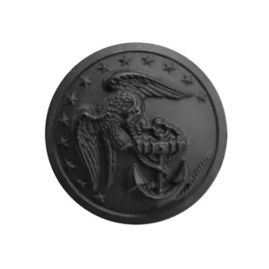 Marine Corps Button: 45 Ligne - black plastic