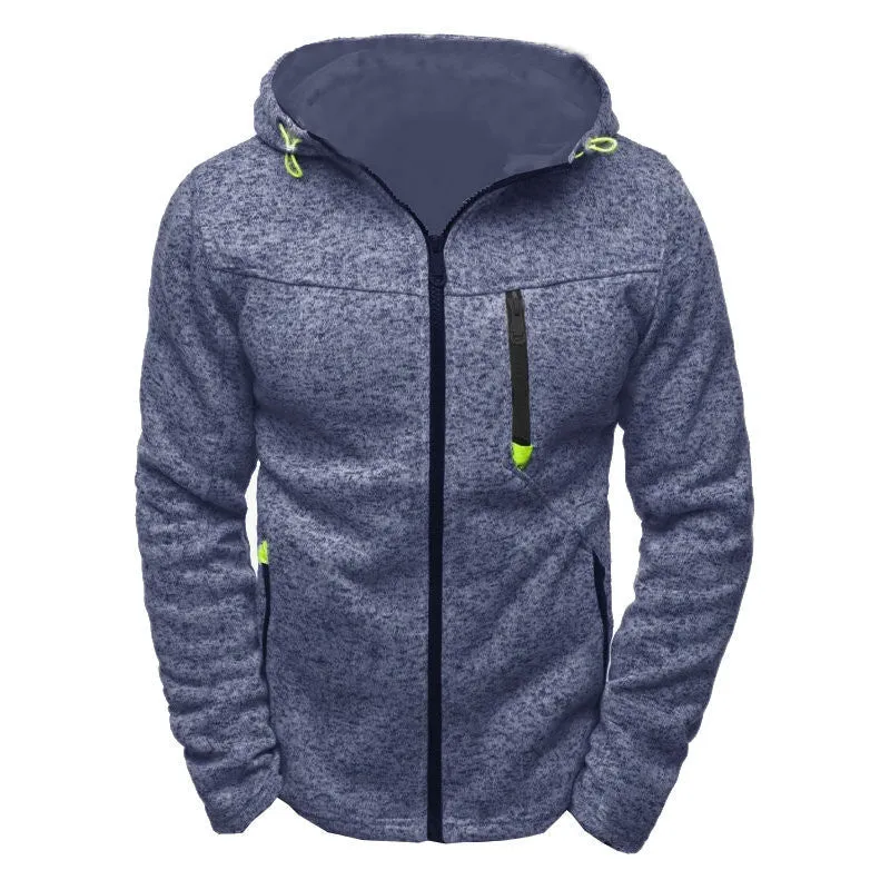 Men's Hoodie Fleece Cardigan Hooded Coat Hoodies Zip Sweatshirt Jacket