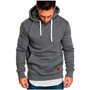 Mens Sweatshirt Long Sleeve Autumn Spring Casual Hoodies Top Tracksuits Sweatshirts Hooded Top