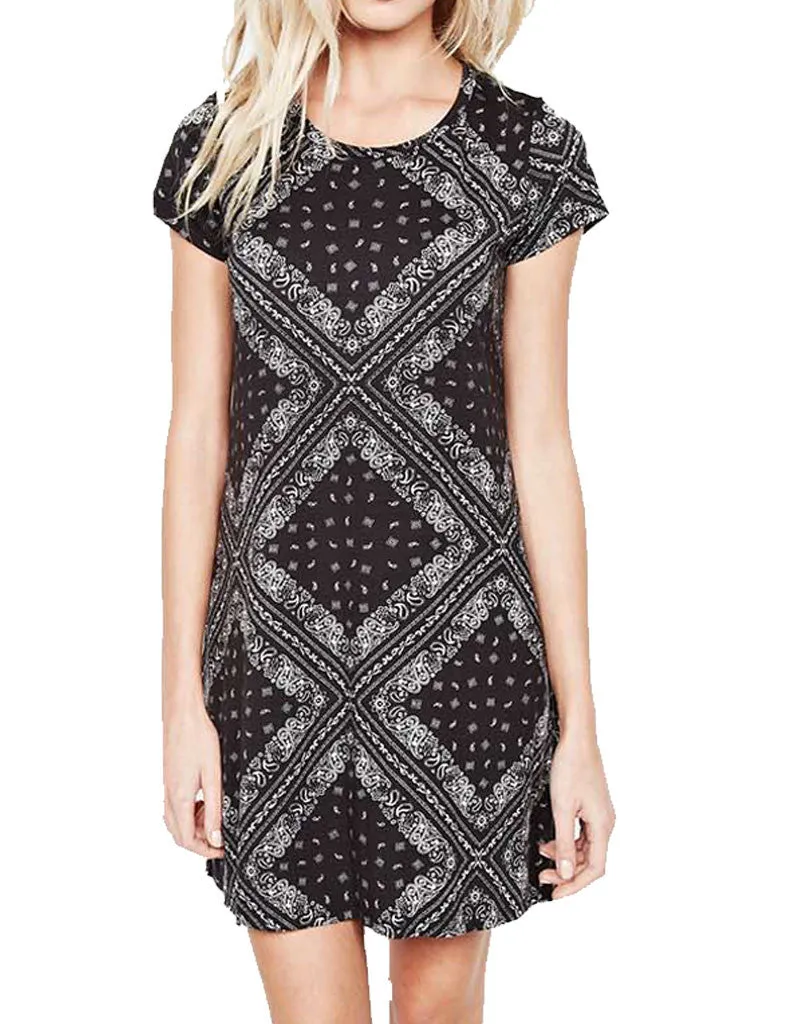 Michael Lauren Cuba Mini T-Shirt Dress in Bandana