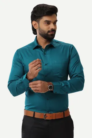 Monti - Peacock Blue Formal Shirts for Men | Ariser