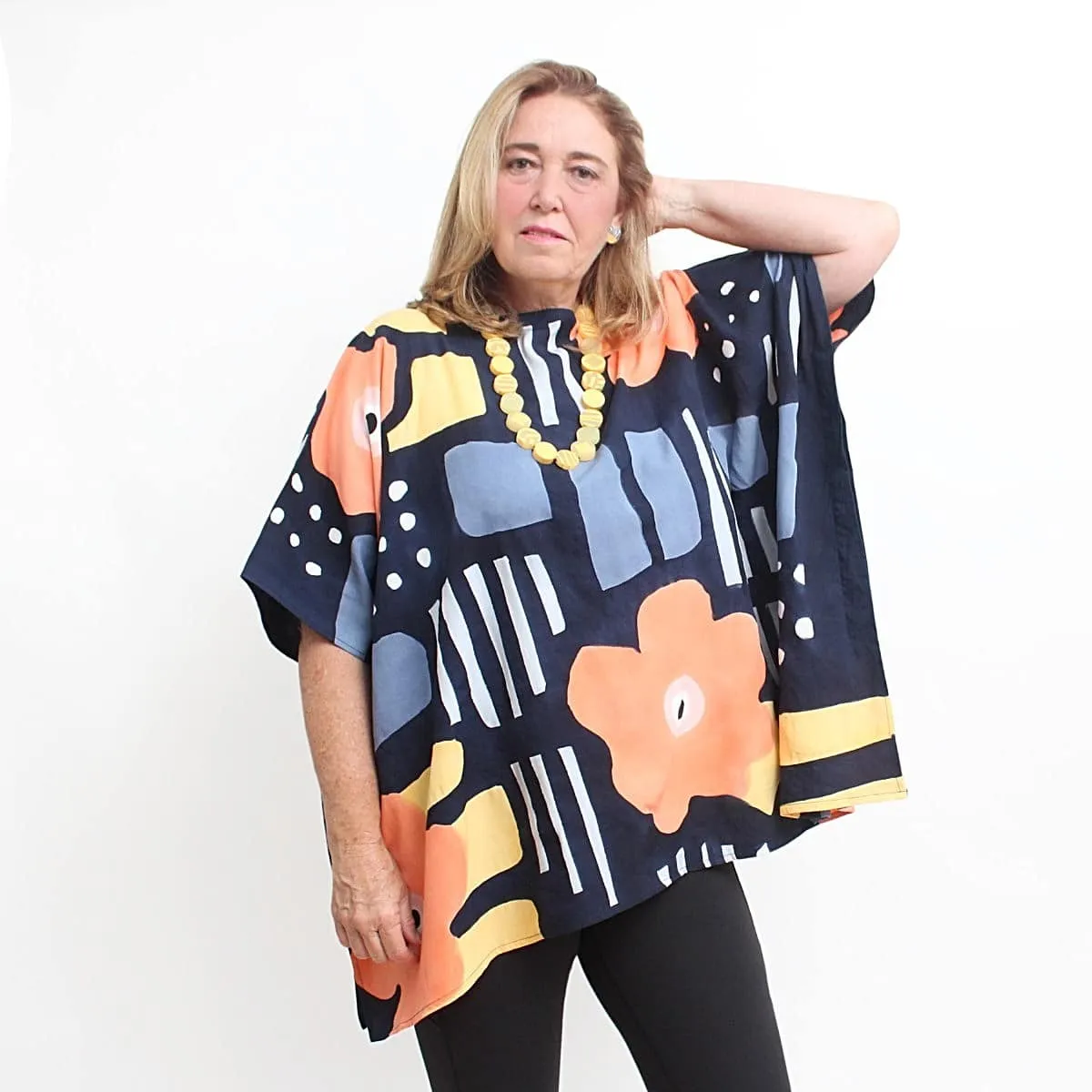 Orange Poppies Blouse