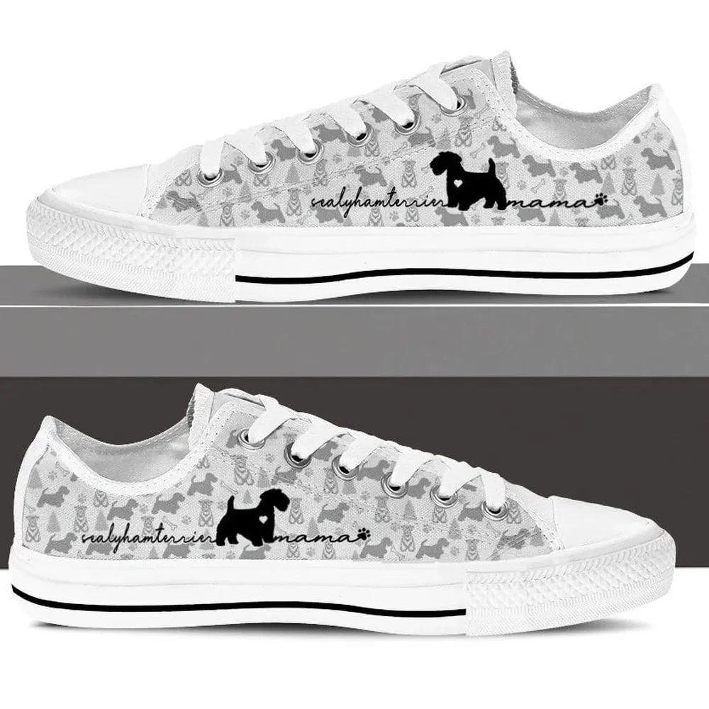 Sealyham Terrier Low Top Shoes - Dog Walking Shoes Men Women, Dog Printed Shoes, Canvas Shoes For Men, Women