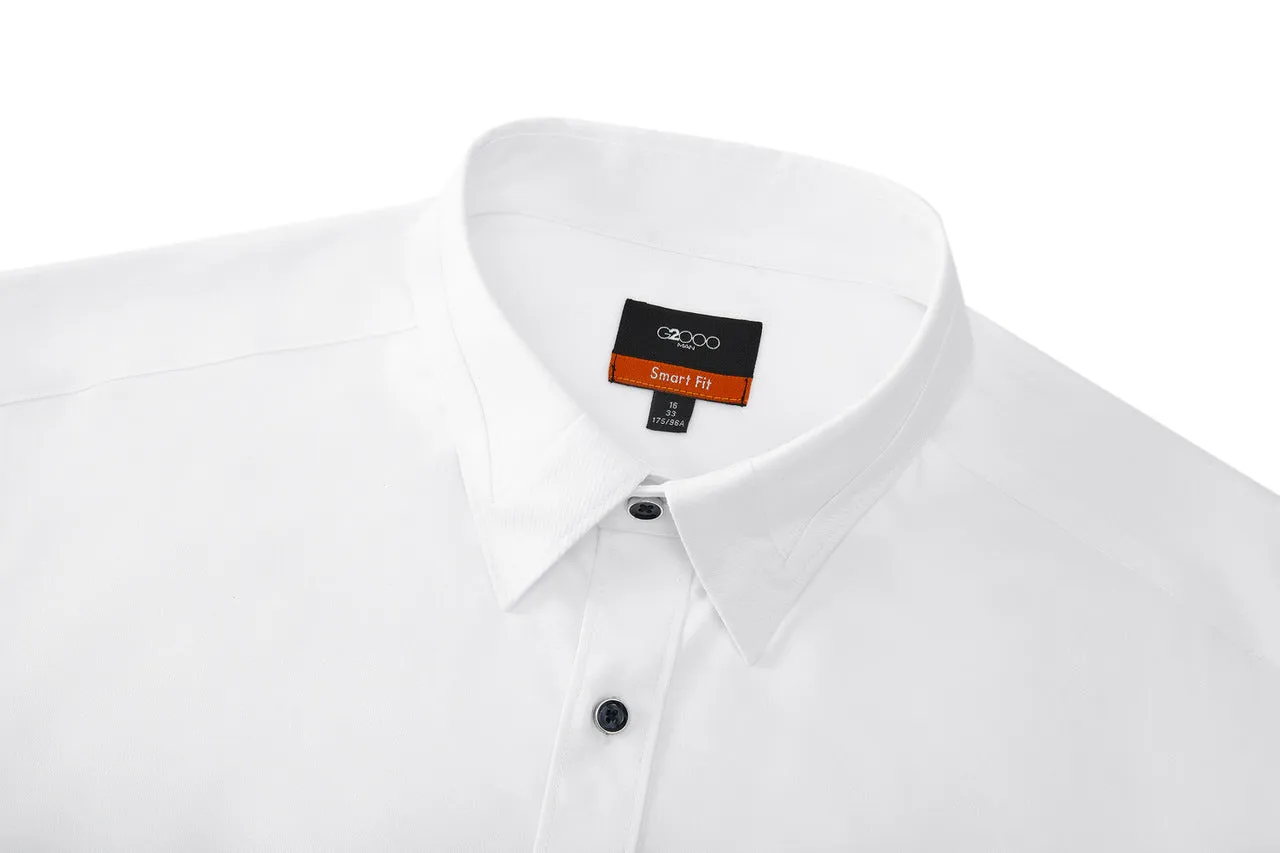 Silky Touch Stretch Shirt in Smart Fit Design Detail Collar