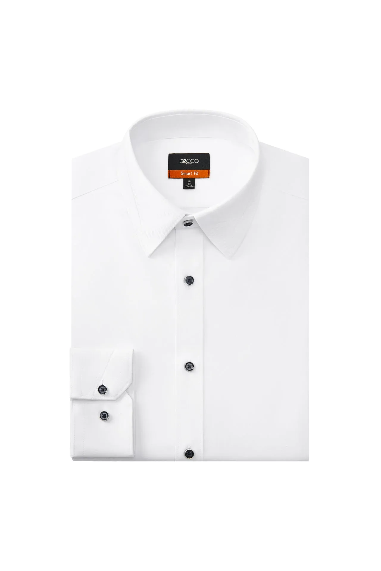 Silky Touch Stretch Shirt in Smart Fit Design Detail Collar