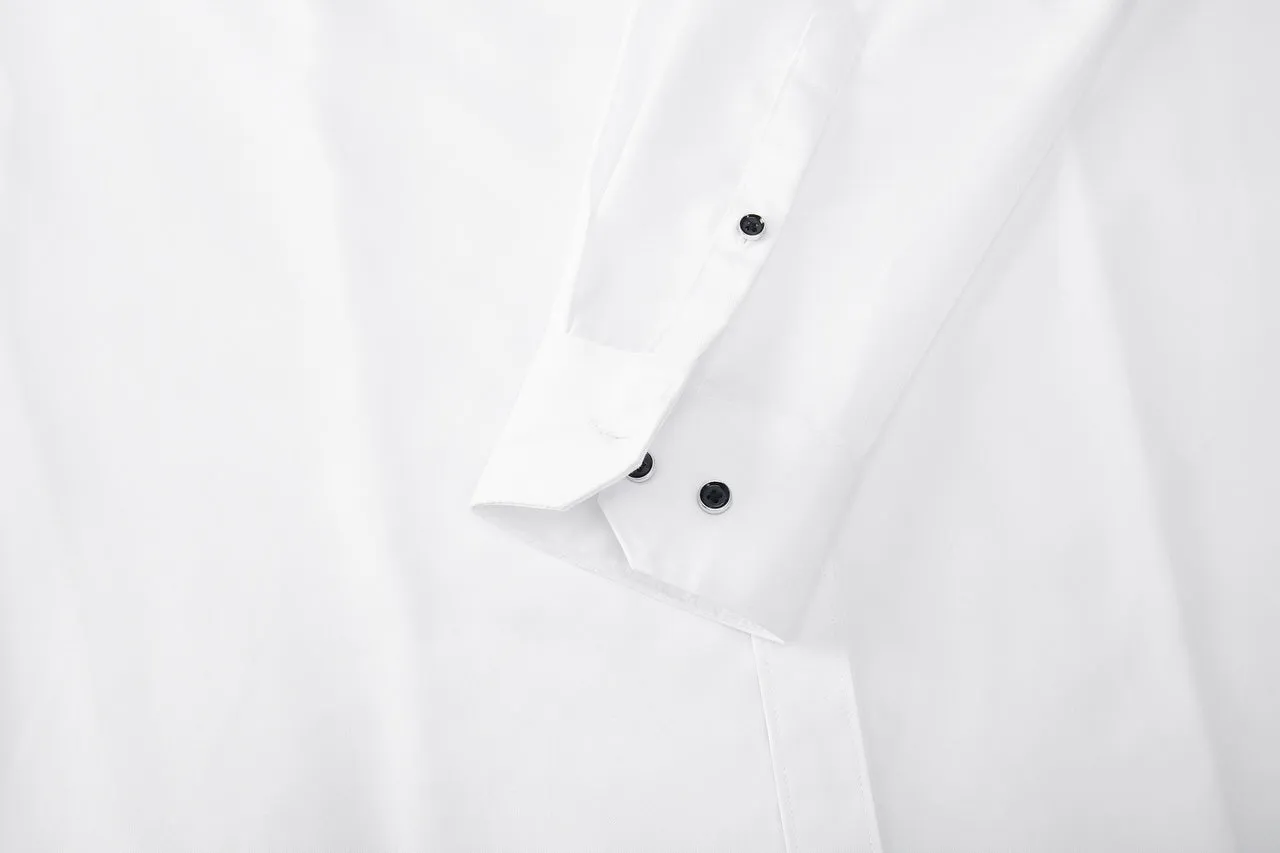 Silky Touch Stretch Shirt in Smart Fit Design Detail Collar