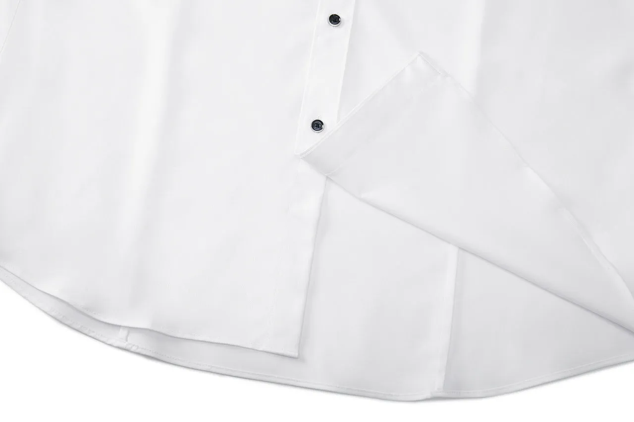 Silky Touch Stretch Shirt in Smart Fit Design Detail Collar