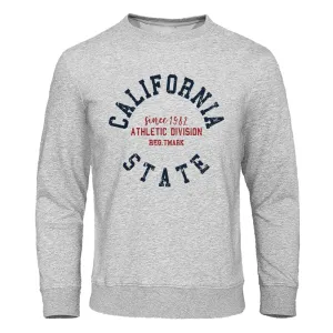 Since 1982 California State Street Letter Hoodie Men Retro Fashion Top Funny Pullover Clothing Novelty Graphic Hoodies Men'S