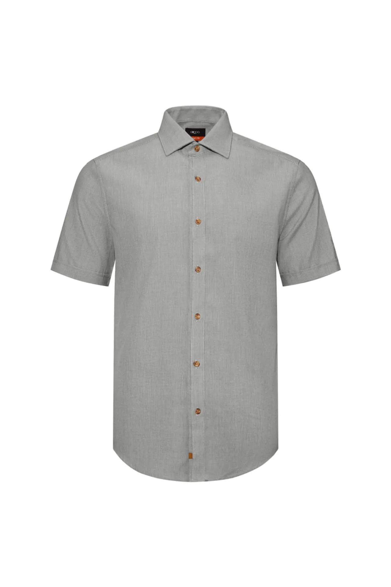 Soft Touch Smart Fit 2 Side Brush 2-Tone Short Sleeve Casual Shirt