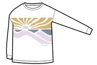 Sunsets Organic Cotton LS T-Shirt - Marshmallow