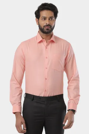 Super Soft -Orange Formal Shirts for Men | Ariser